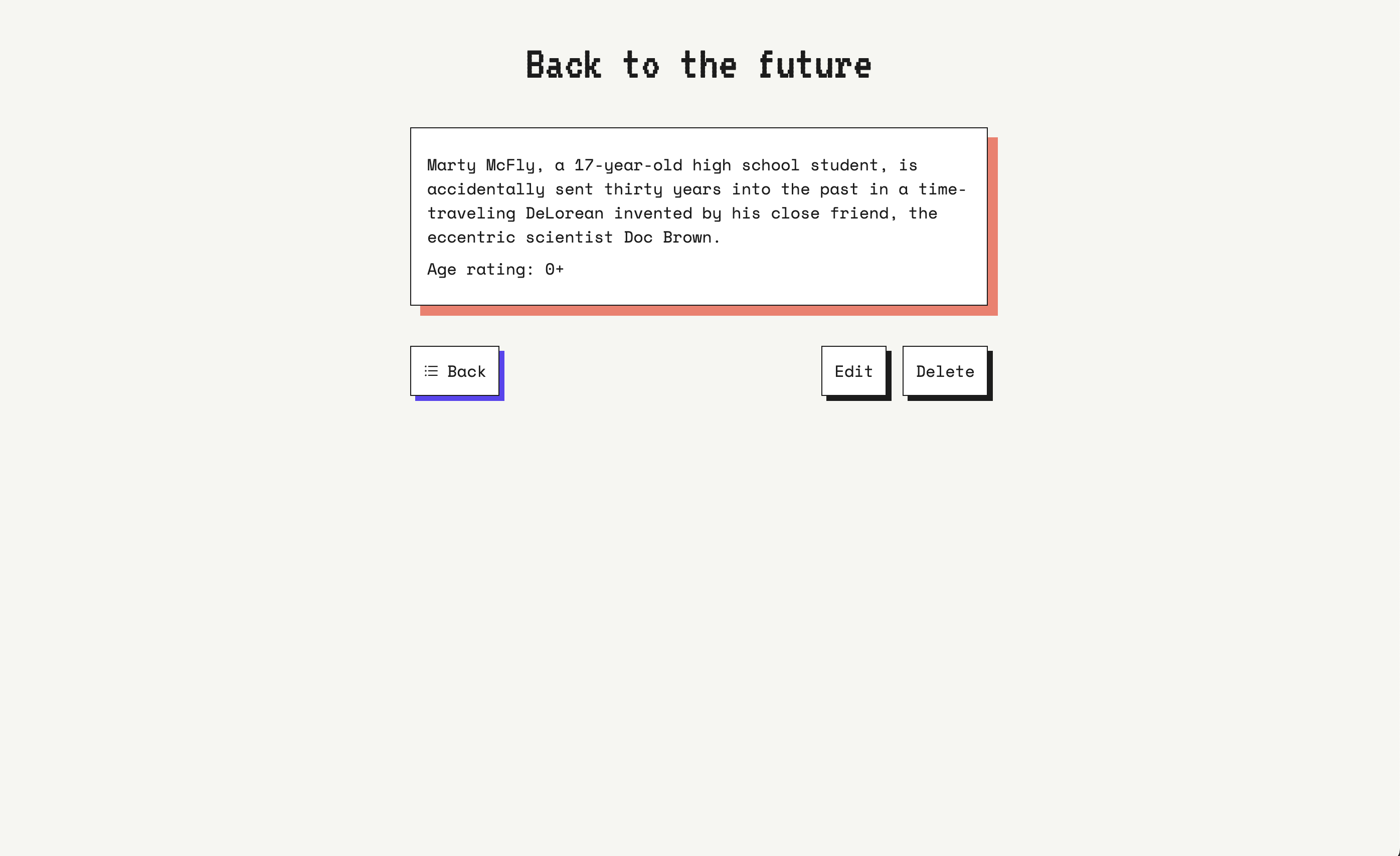 Movie database concept